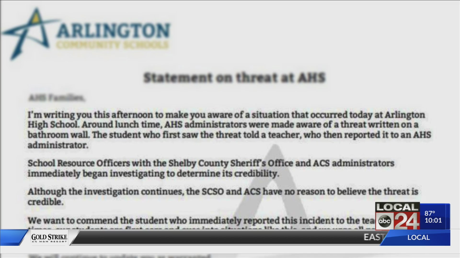 Beefed up security at a Mid-South high school after a shooting threat and hit list were shared online