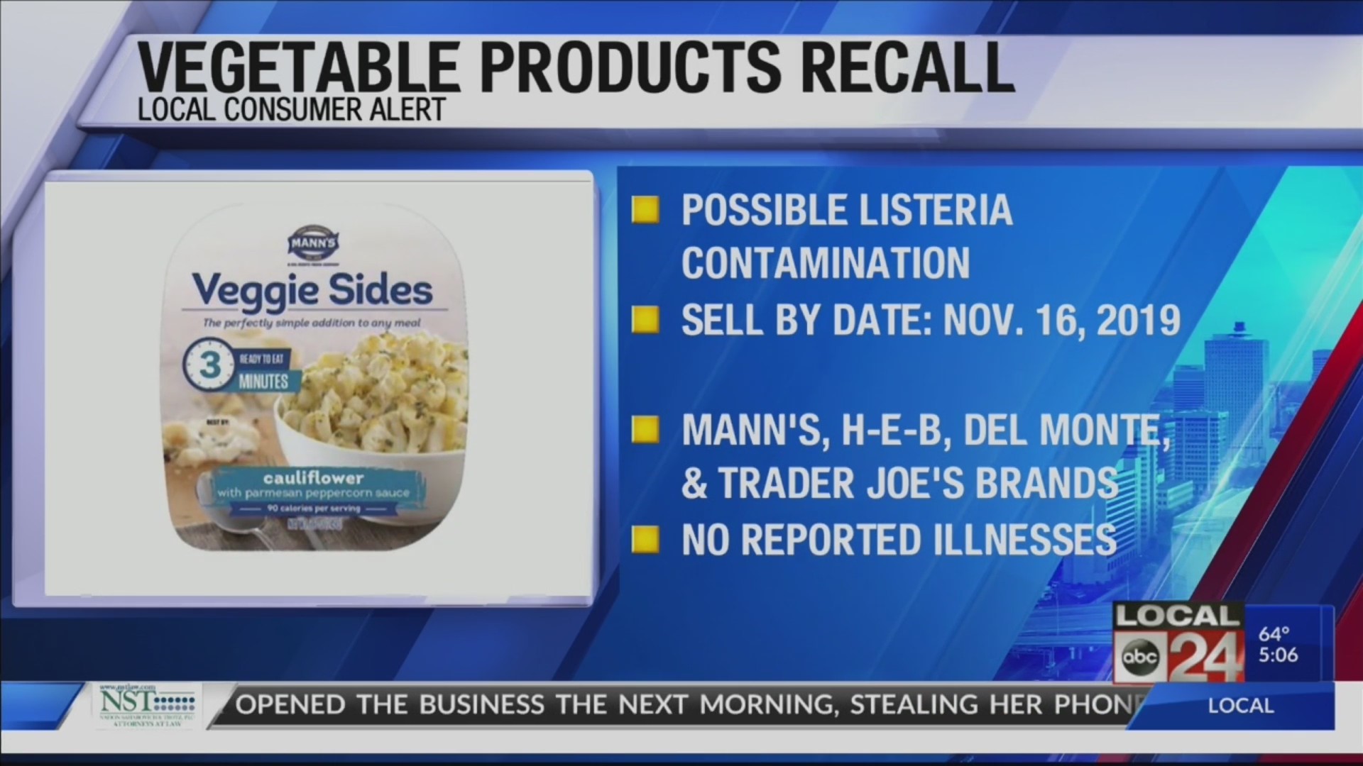 More than 100 vegetable products recalled for possible Listeria