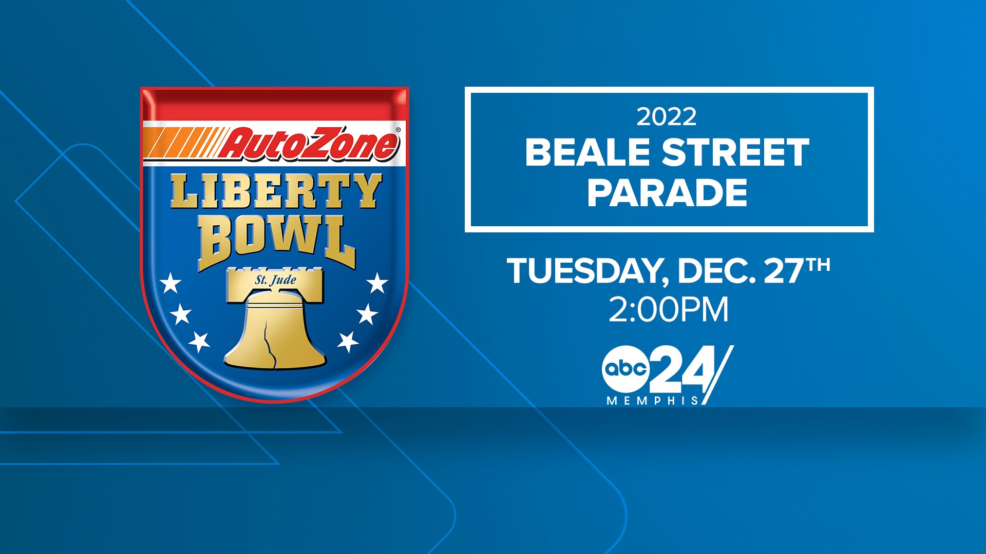 The parade starts at 2pm and will follow a path down world famous Beale Street in Downtown Memphis. You can watch the parade live on ABC24 and at abc24.com/watch.
