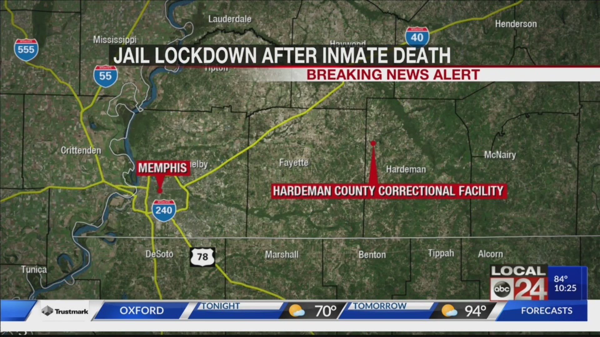 Jail on lockdown after inmate death