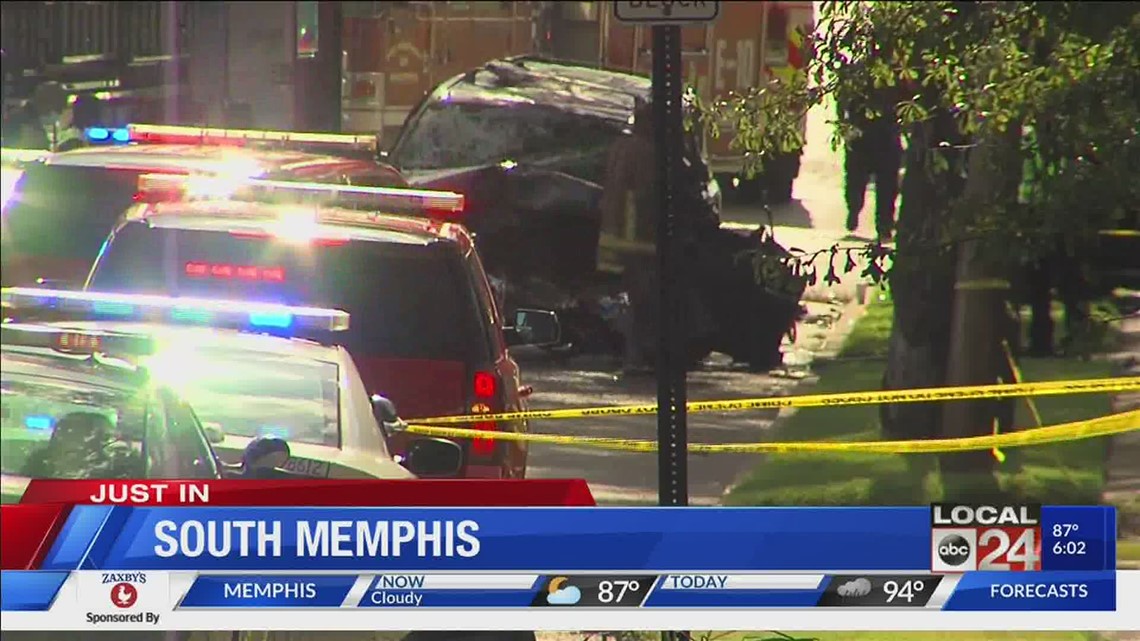 2 dead, 1 injured in South Memphis crash