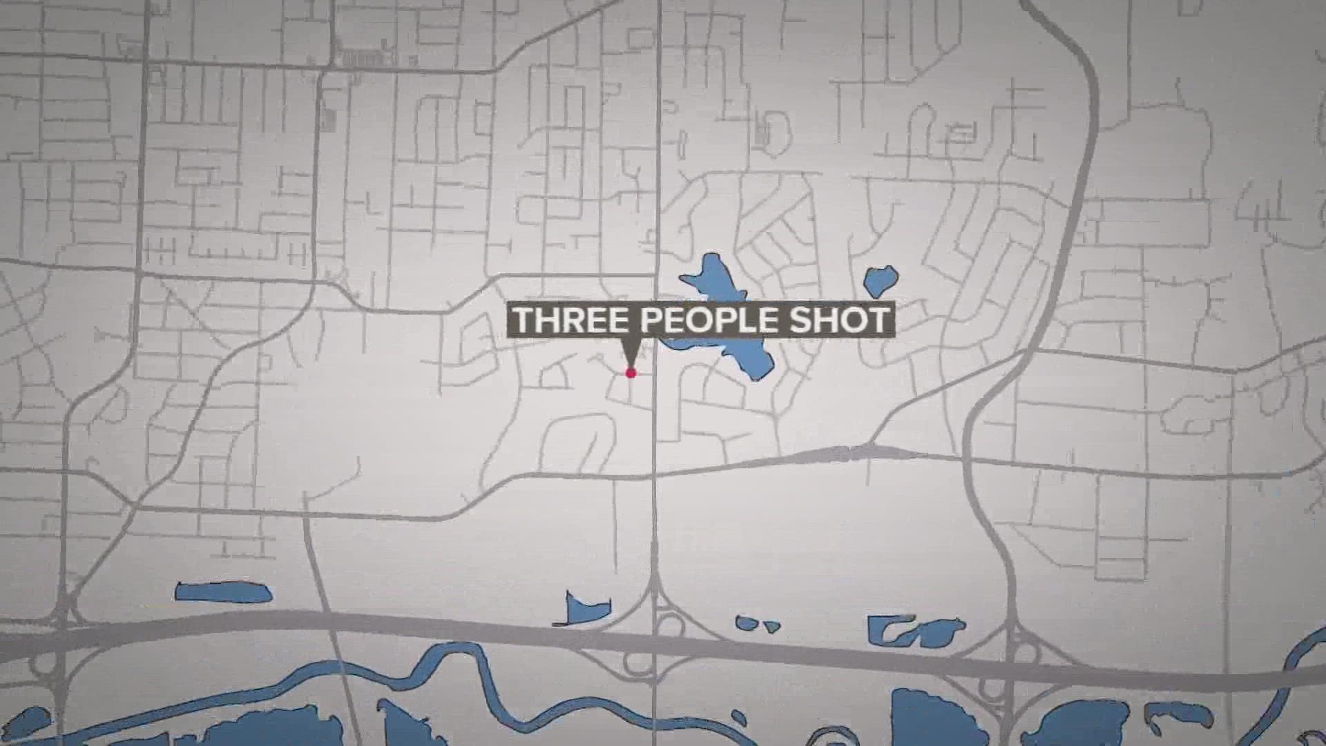 Two were transported to Regional One and placed in critical condition while a third victim arrived at Regional One by a private vehicle, police said.