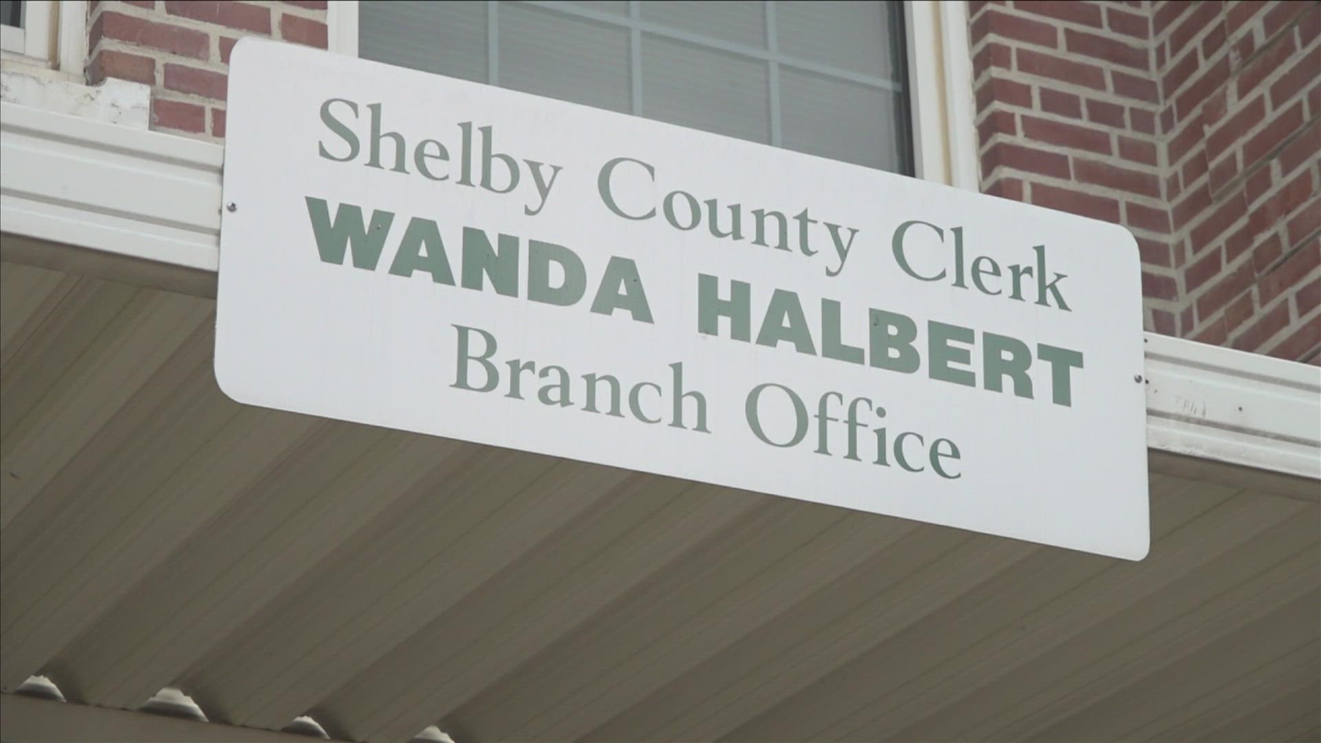 Shelby County Clerk Wanda Halbert said she doesn't want the money given to her office in a recent city council meeting for distributing the new plates.