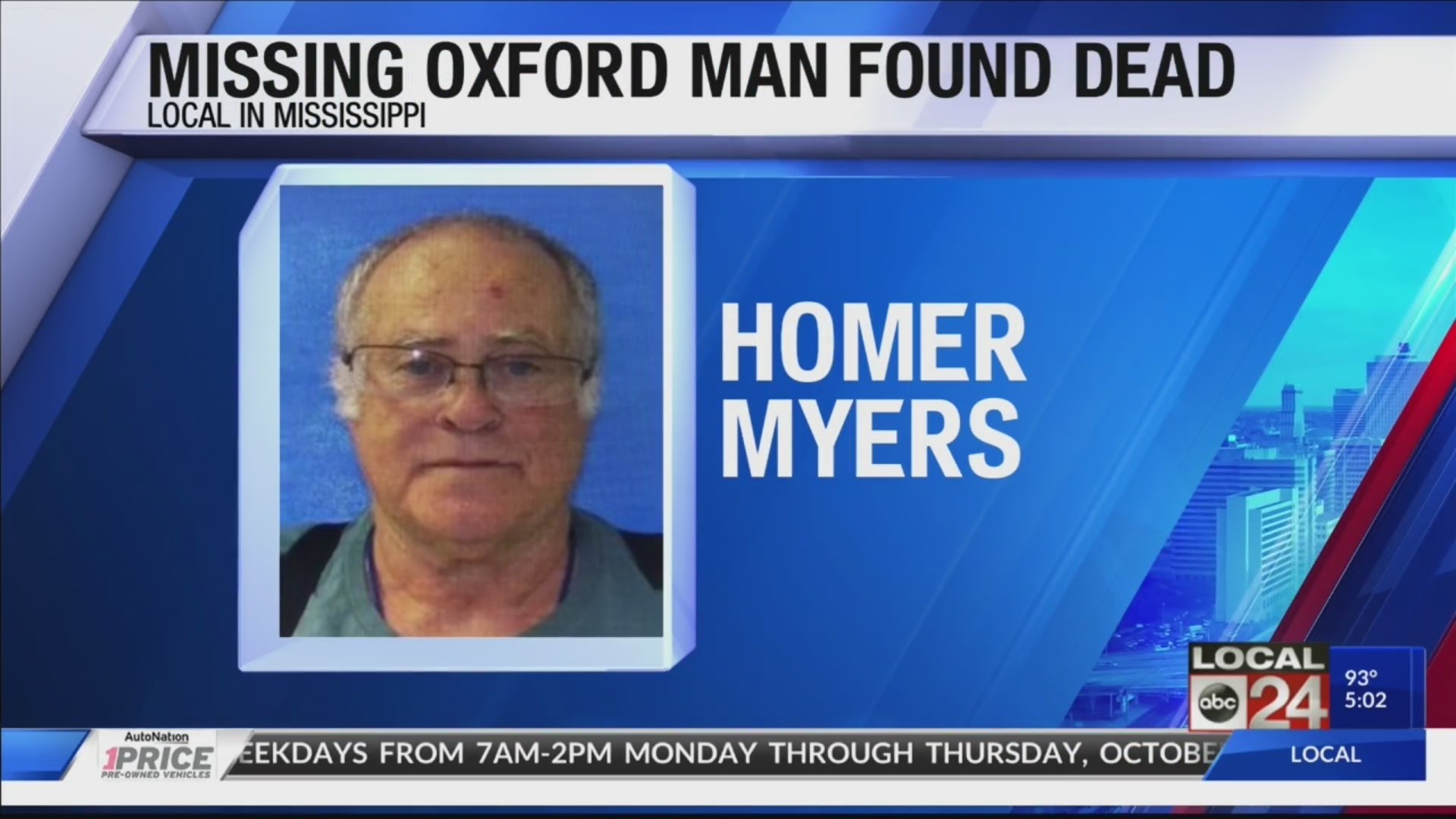 Missing Oxford man’s body found in LaFayette County
