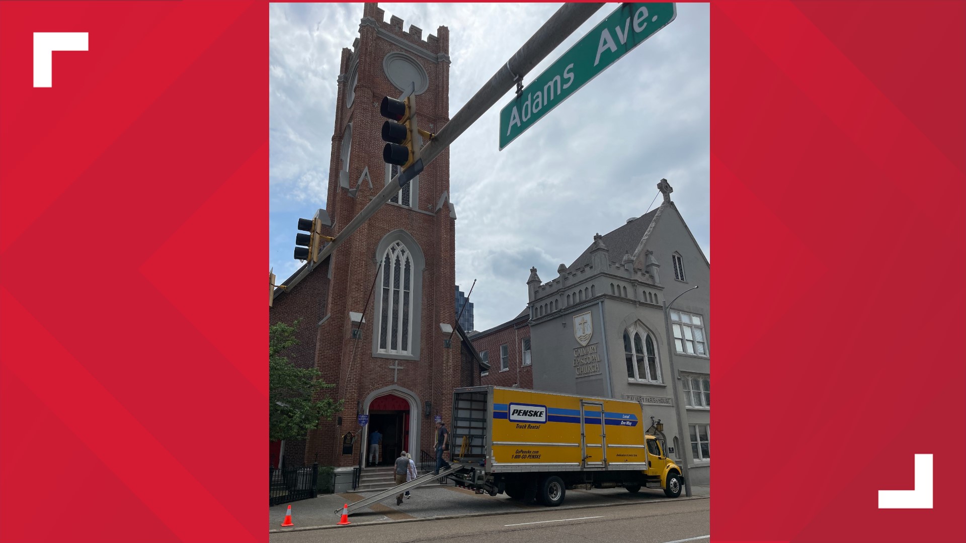 Calvary Episcopal Church on N. 2nd St. said about 2,000 historic organ pipes had been loaded onto a 26-foor yellow Penske moving truck with plates T65589.