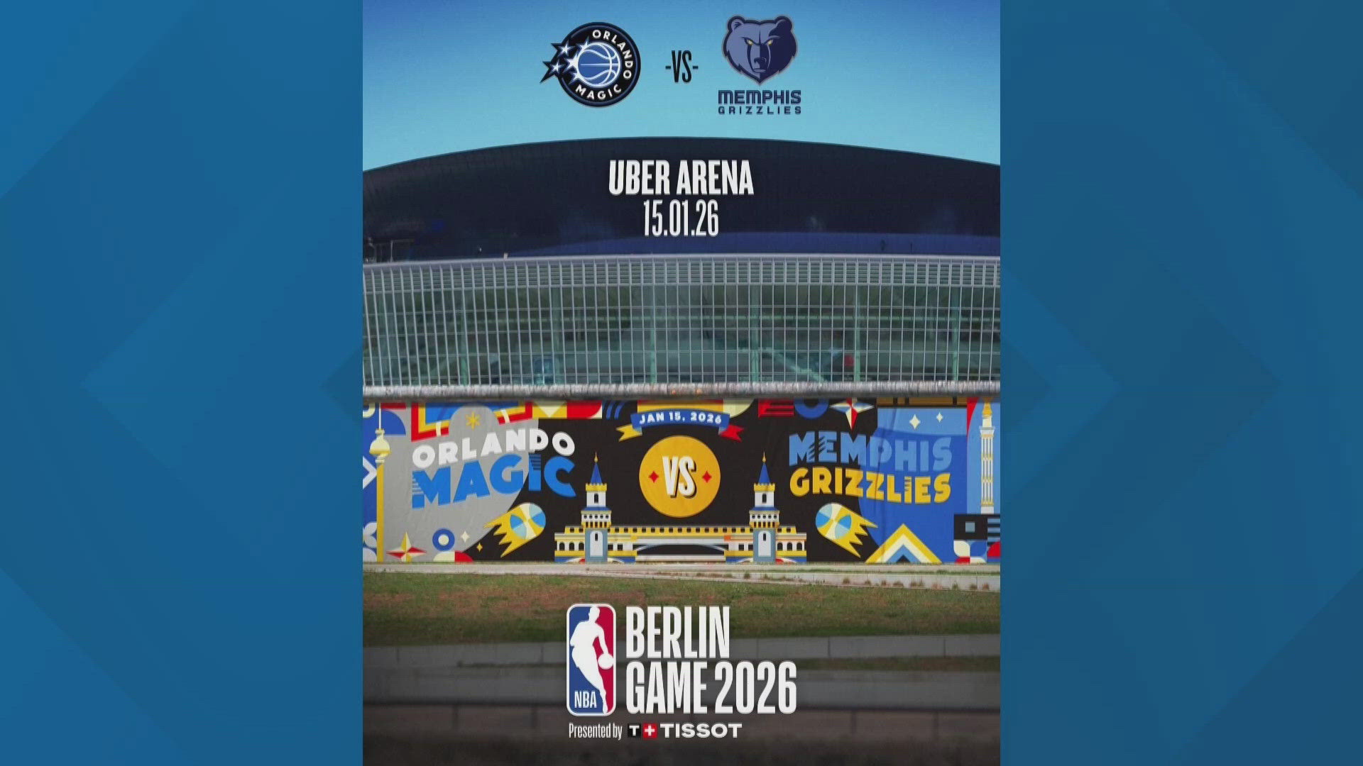 This marks the first time the Grizzlies have been picked by the NBA to play regular season games in Europe and outside of North America.