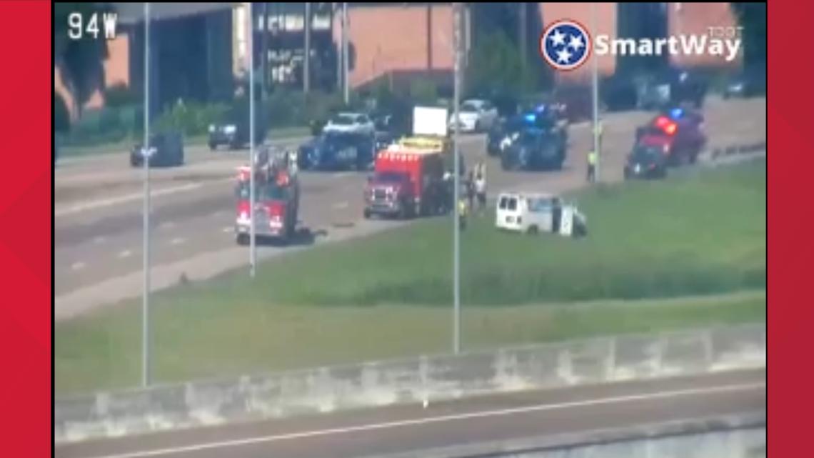 2 injured after shooting, crash on I-240