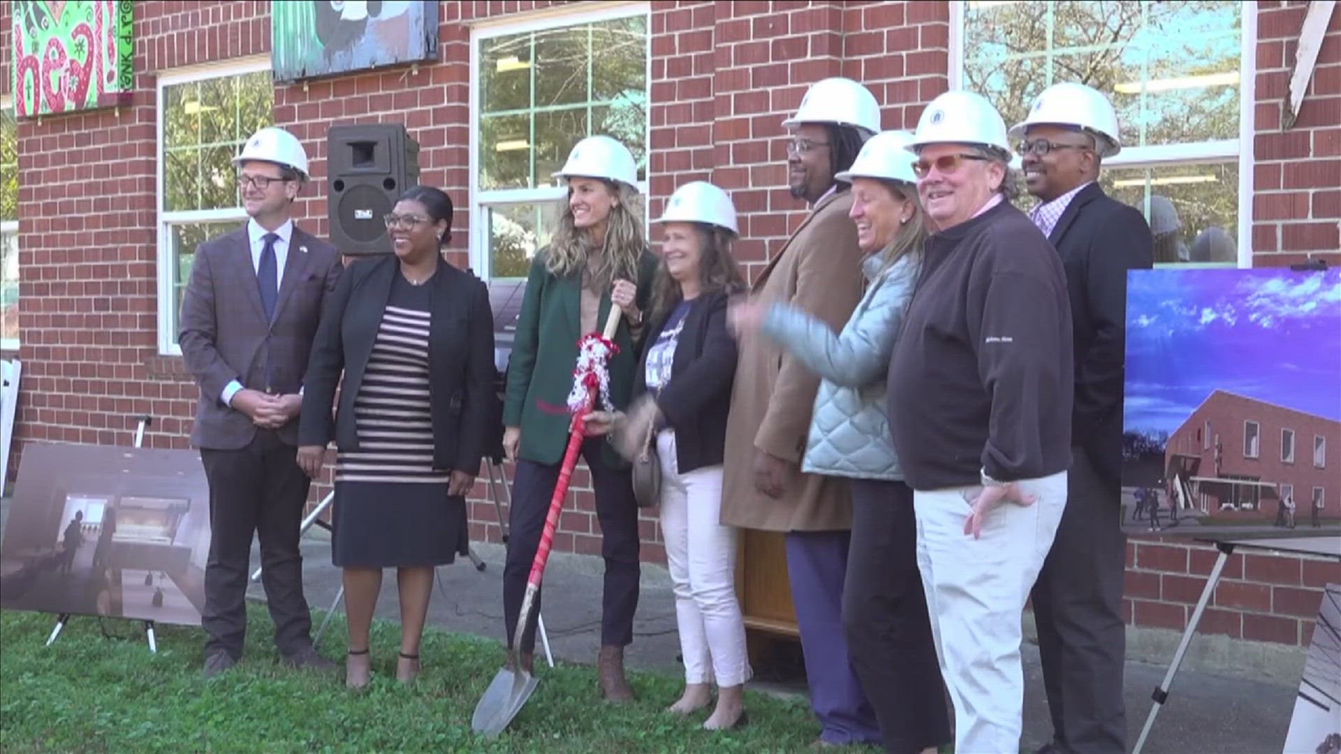United Housing ceremonially broke ground Thursday, Nov. 2, 2023, on their new office in the former ‘Caritas Village’ building.