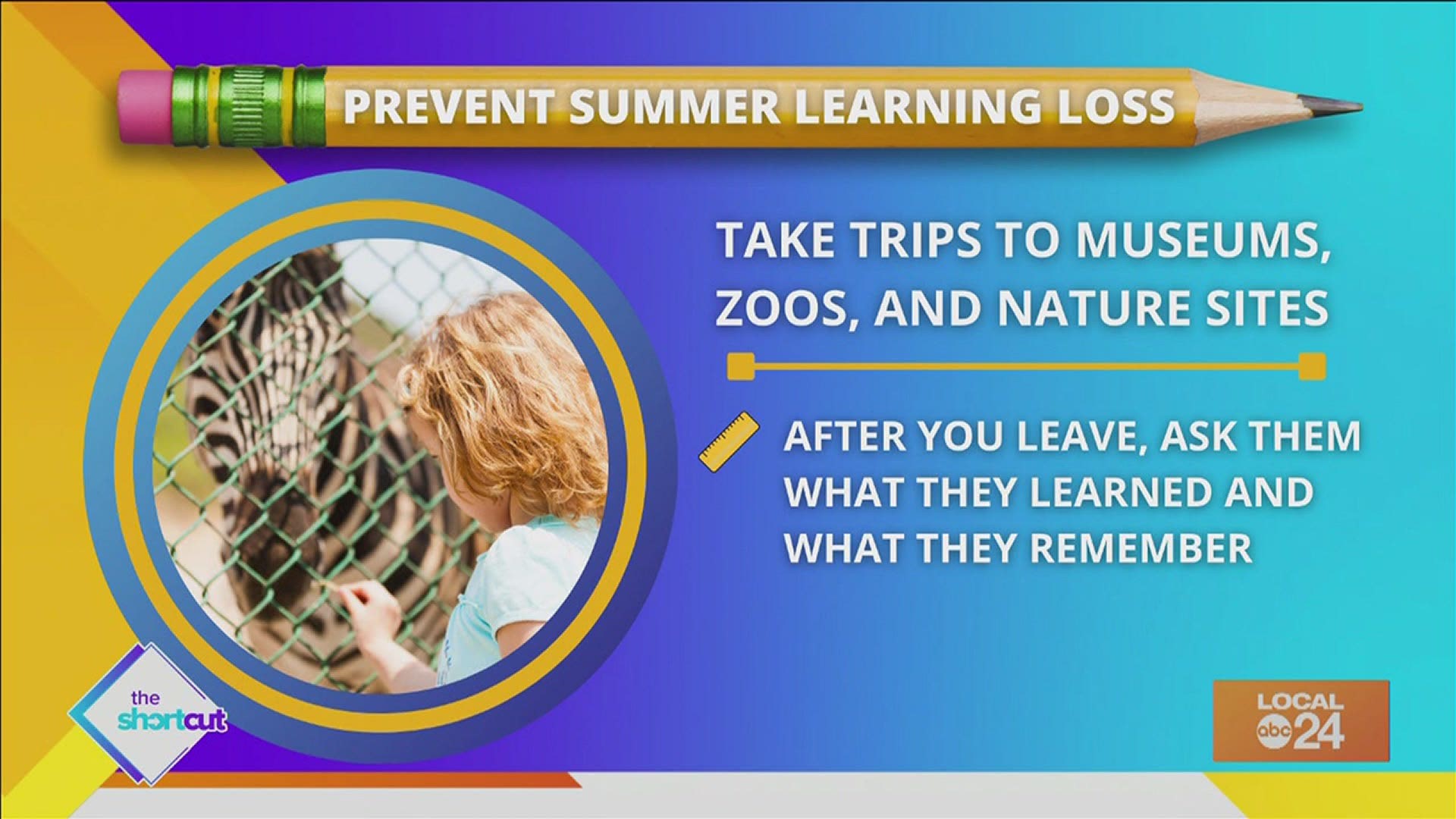 Who says that learning can't be fun? Join Sydney Neely for tips and tricks on how to prevent summer learning loss in kids. Only on "The Shortcut!"