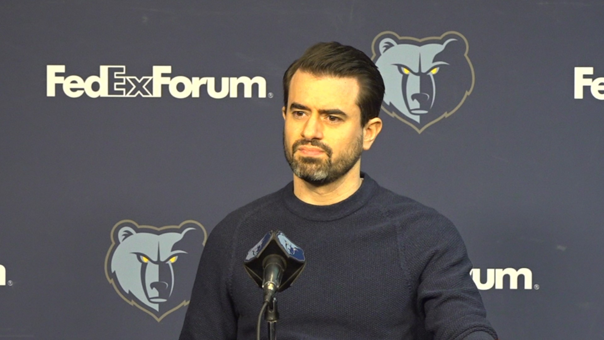 Memphis Grizzlies' Zach Kleiman gives his exit interview at the end of the 2023-2024 season.