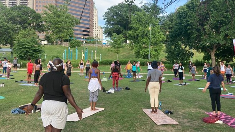 Here's how you can take a free yoga class in downtown Memphis