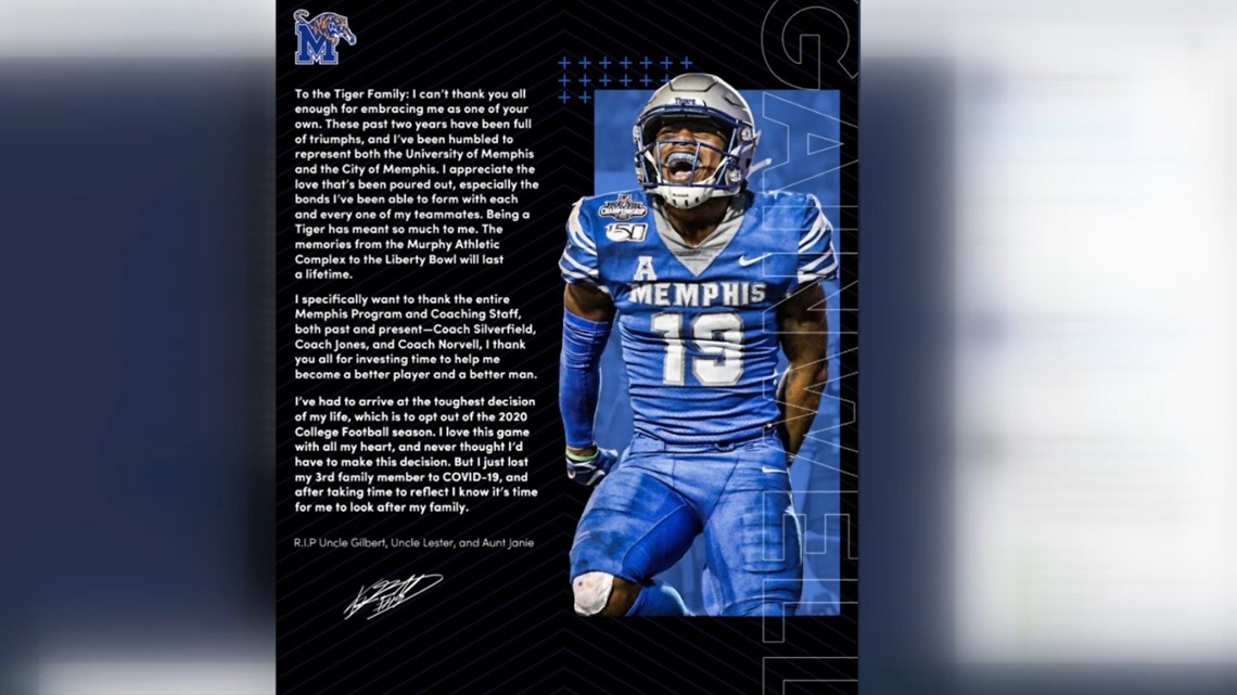 Memphis football: Kenneth Gainwell opts out of 2020 season, father