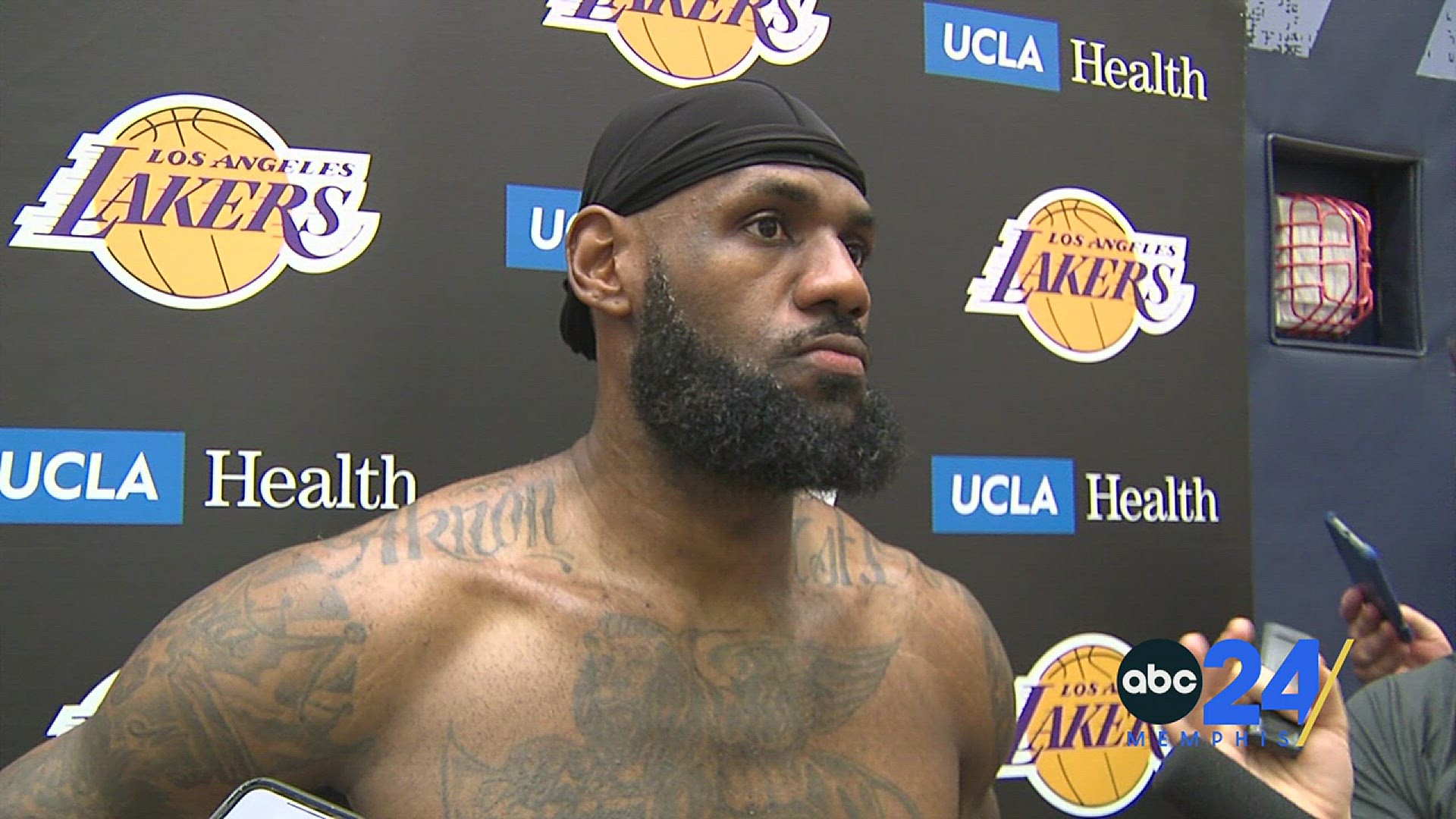 James met with reporters Saturday ahead of Game One, which tips off Sunday at 2:00pm on ABC24