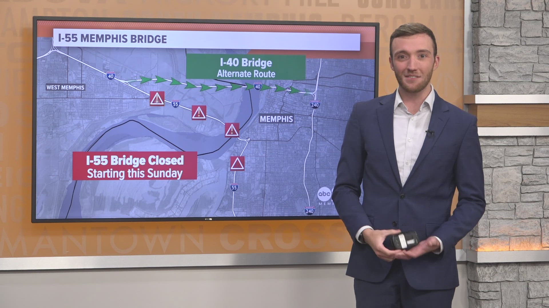 TDOT said the I-55 Bridge over the Mississippi River will close from 8 p.m. on Sunday, June 9 through Sunday, June 23. The only alternate route is the I-40 Bridge.