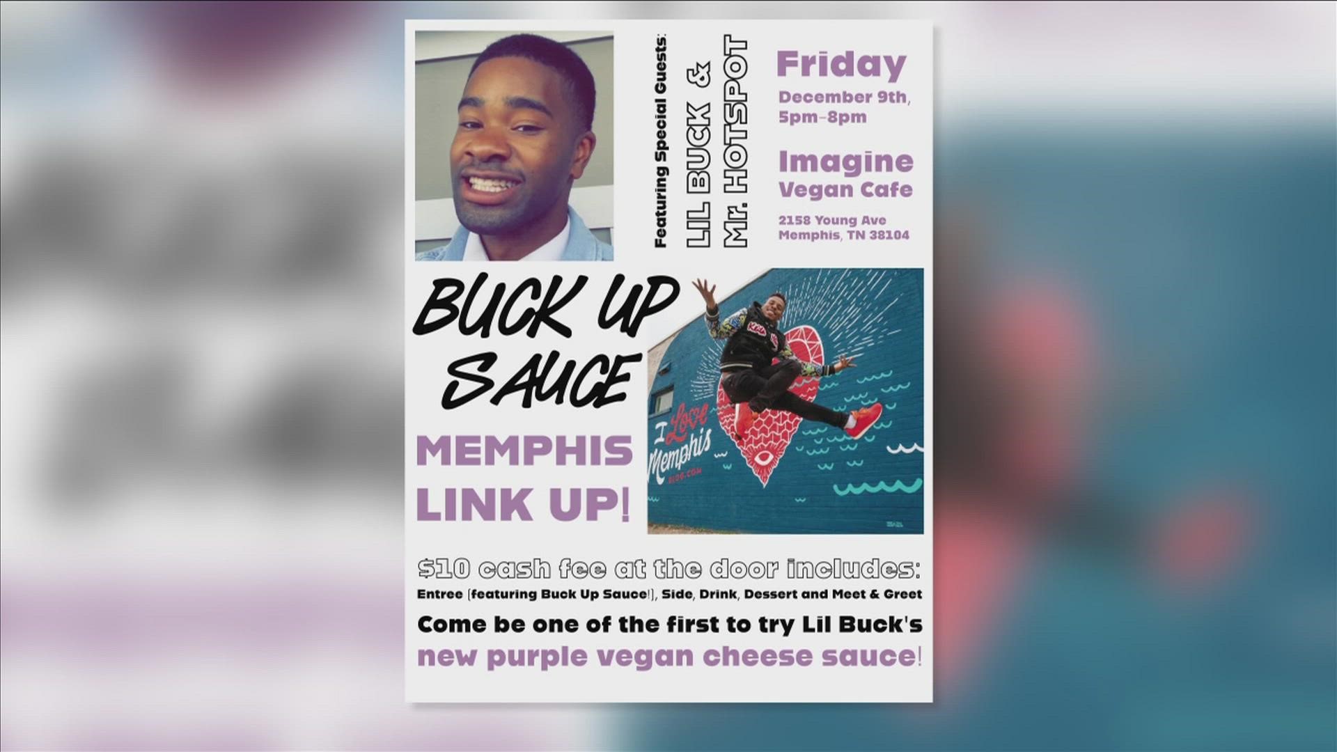 Memphis Jooker Lil' Buck partnered with Imagine Vegan Cafe to create a vegan cheese sauce. They will launch it an event Friday evening.