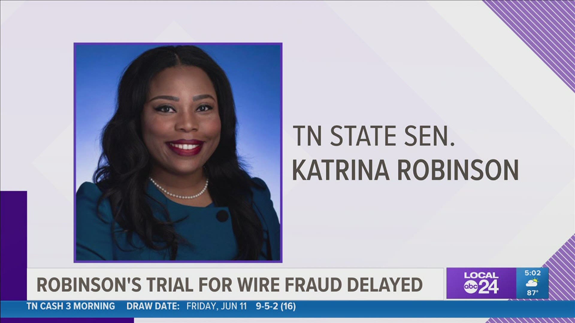 Robinson is charged with federal wire fraud and money laundering for this case. She also has a second case against her.