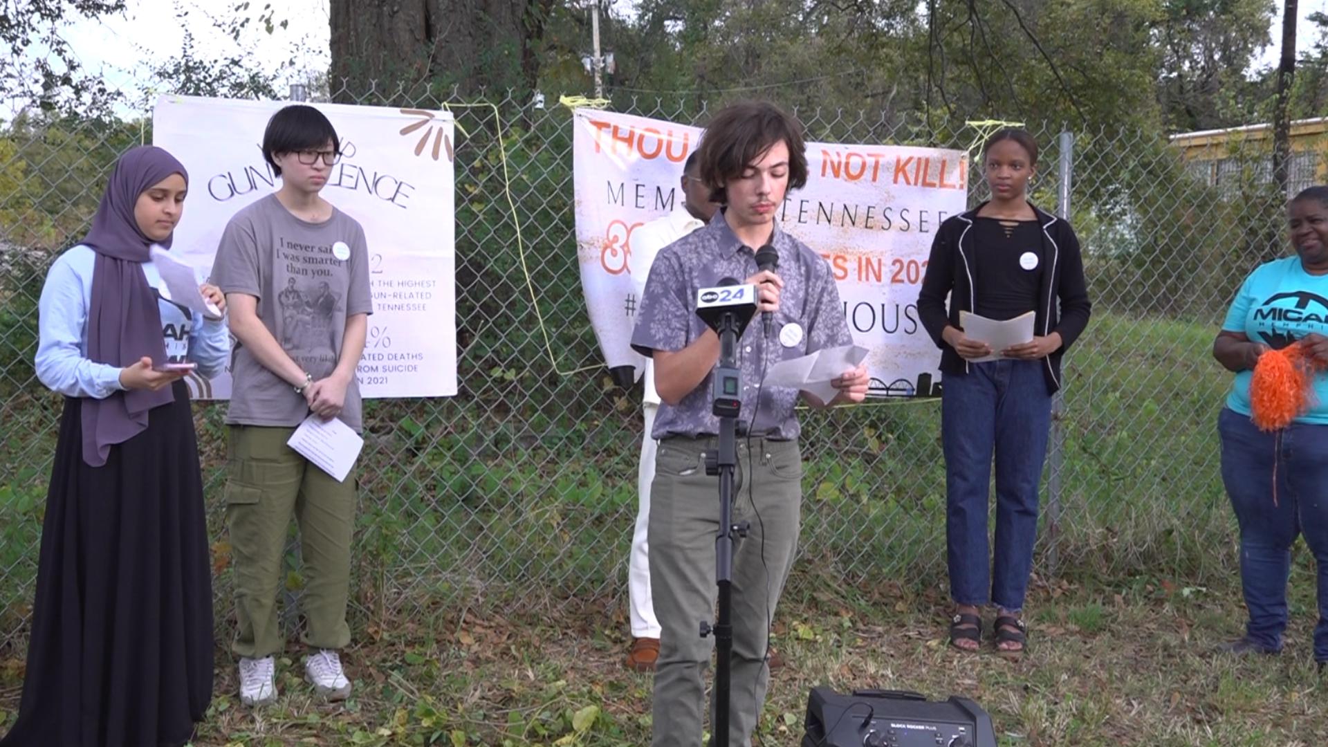 The MICAH Youth Council discussed the impact of gun violence and the results of the mock election at a rally Sunday, Nov. 3.