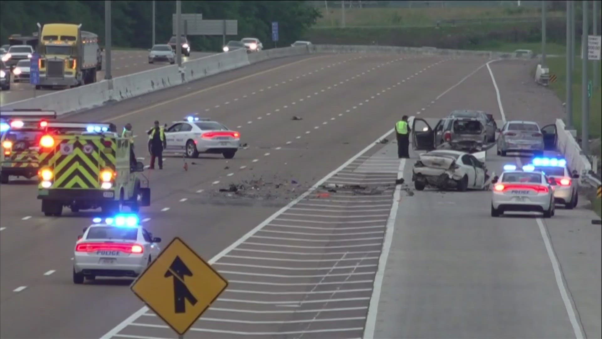 MPD says the crash happened just after 3 a.m. Friday morning. Several lanes of the interstate were closed for several hours while the accident was cleared.