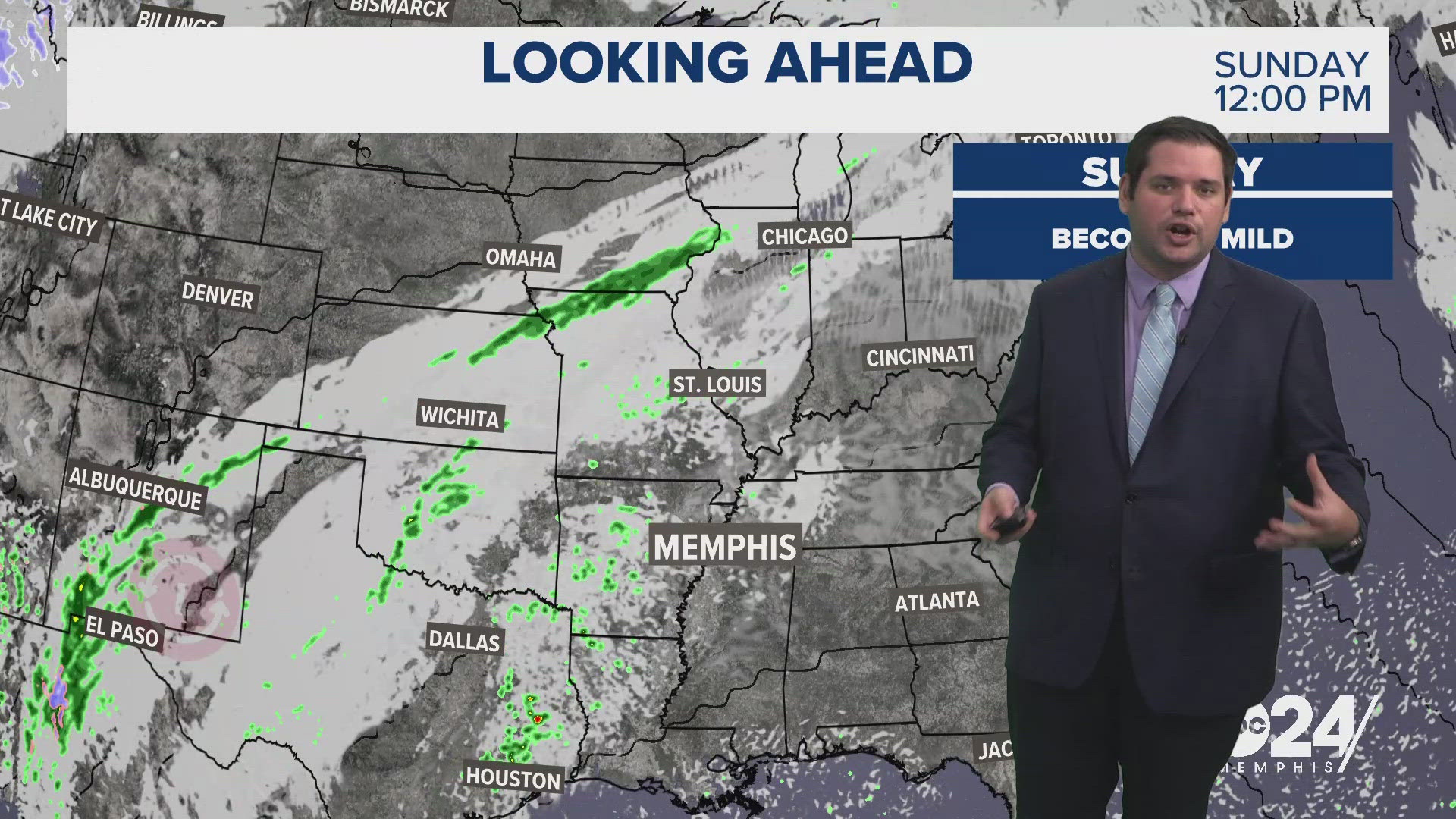 Temperatures will be above average the next few days. Colder weather arrives later on in the week.