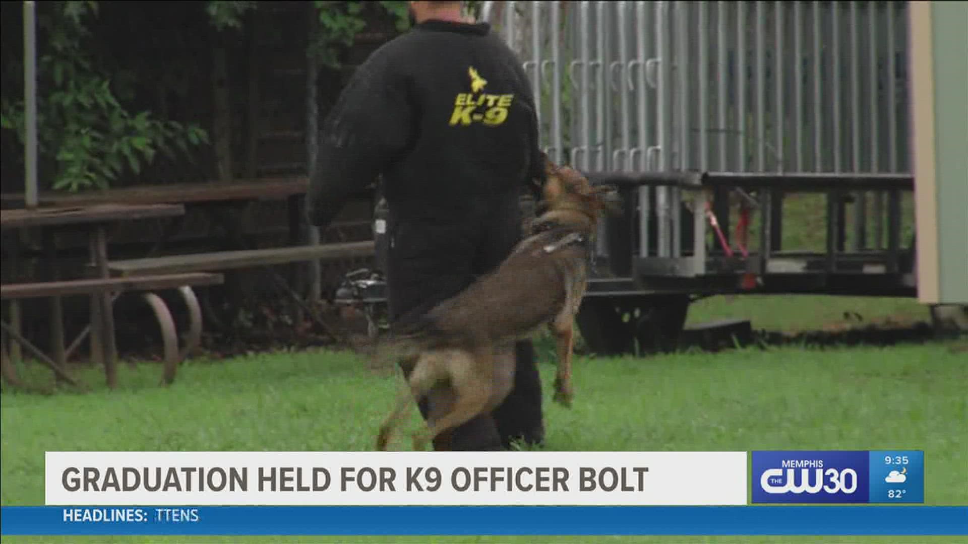 Bolt is named after Officer Sean Bolton, who was killed in the line of duty on Aug. 1, 2015.