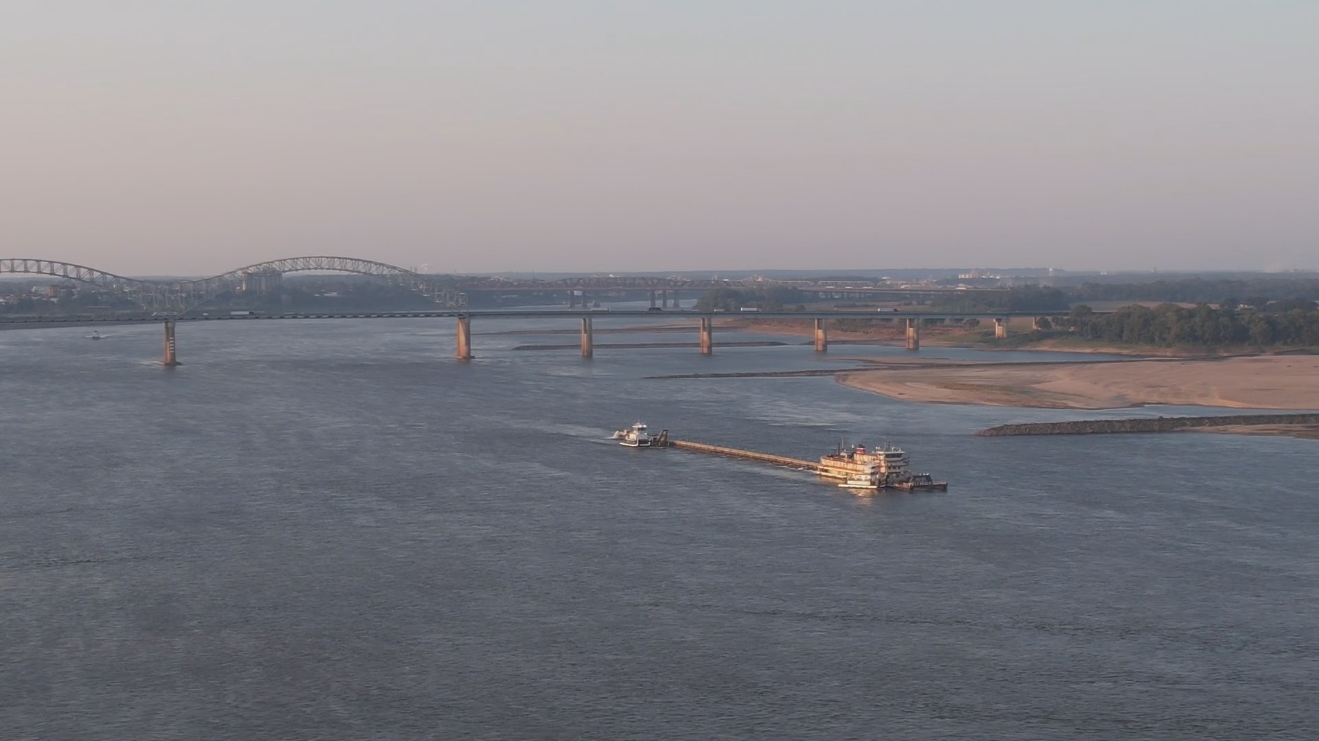 The Mississippi River is approaching a record low level for the second year in a row, posing issues for barge traffic and commerce on the river.