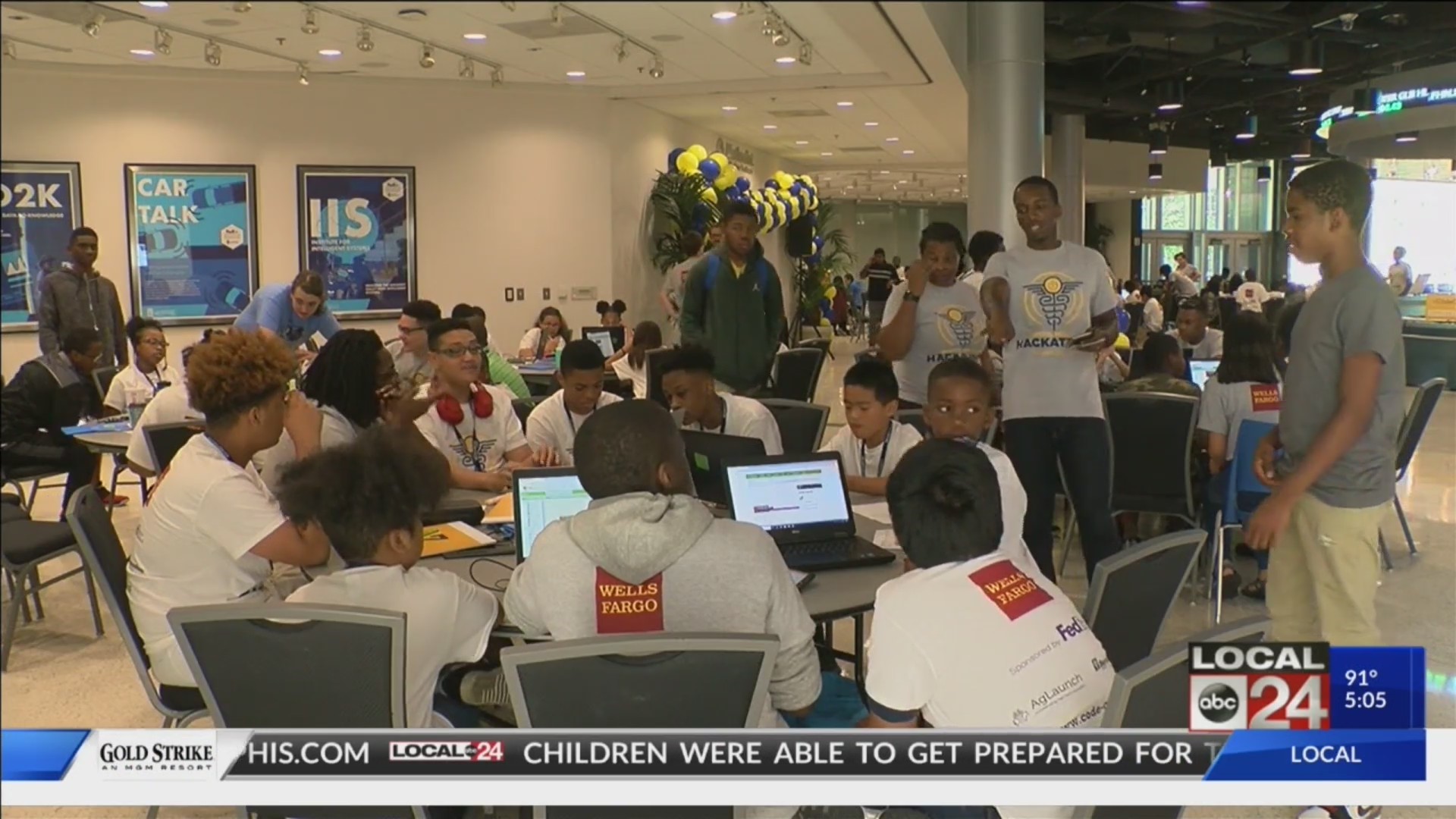 Hack-a-thon teaches nearly 100 students computer science skills