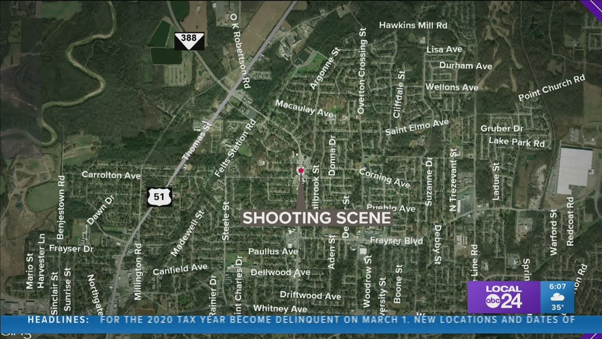 MPD says the shooting happened in the 3400 block of Watkins Saturday morning.