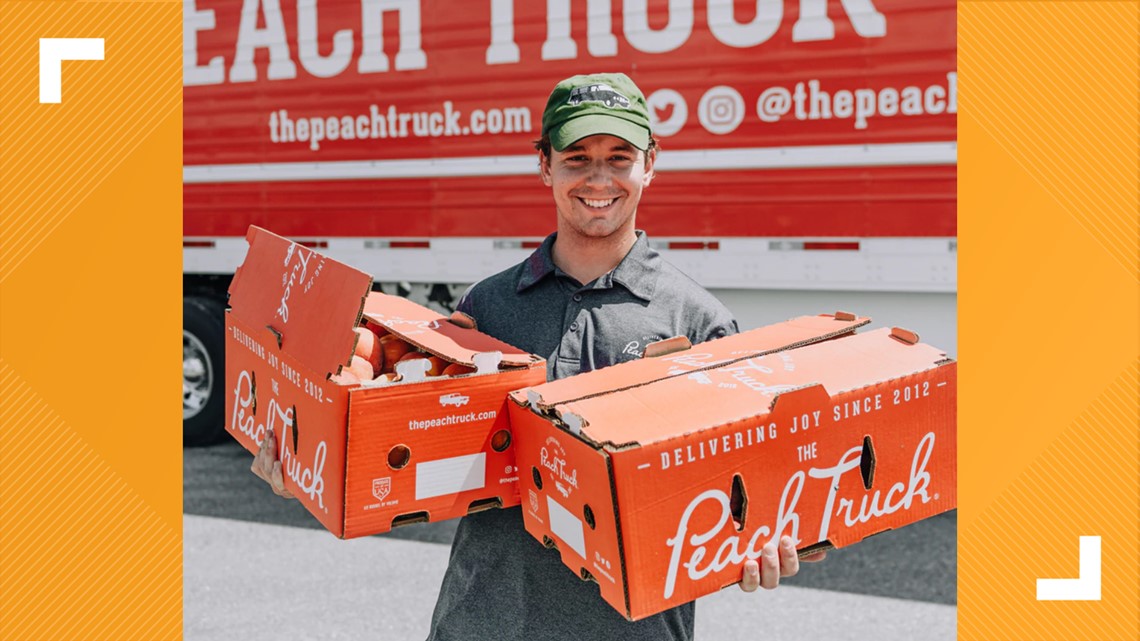 There's a truck that delivers only peaches for the summer