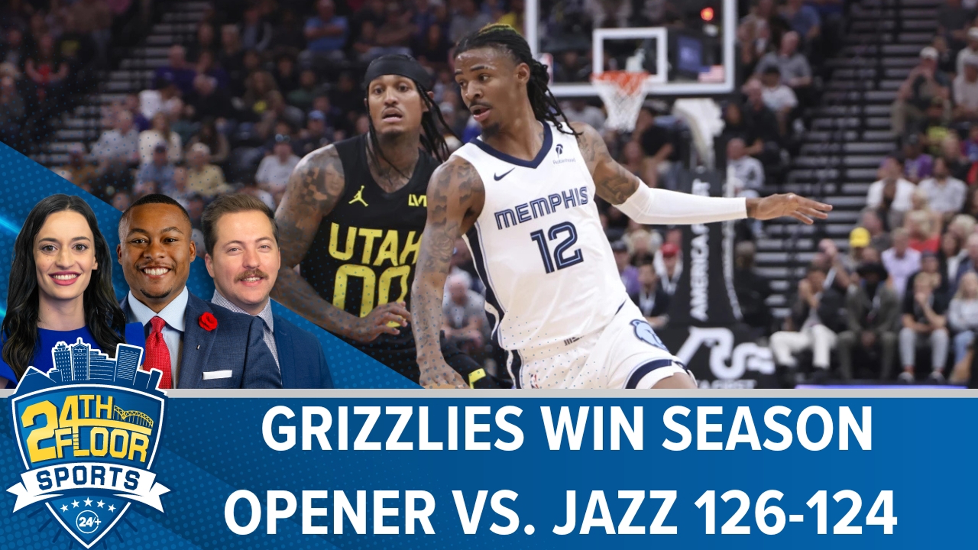 Santi Aldama, Ja Morant and Desmond Bane lead the Memphis Grizzlies to a win over the Utah Jazz. Rookie Zach Edey struggled in NBA debut.