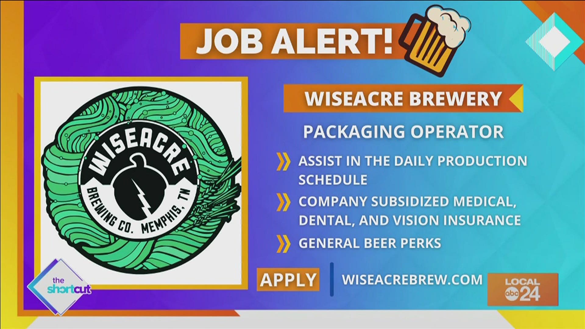 Love Wiseacre Brewery beer? Then apply to become a packaging operator! Medical, dental, and vision insurance included, followed by paid time off and beer perks!