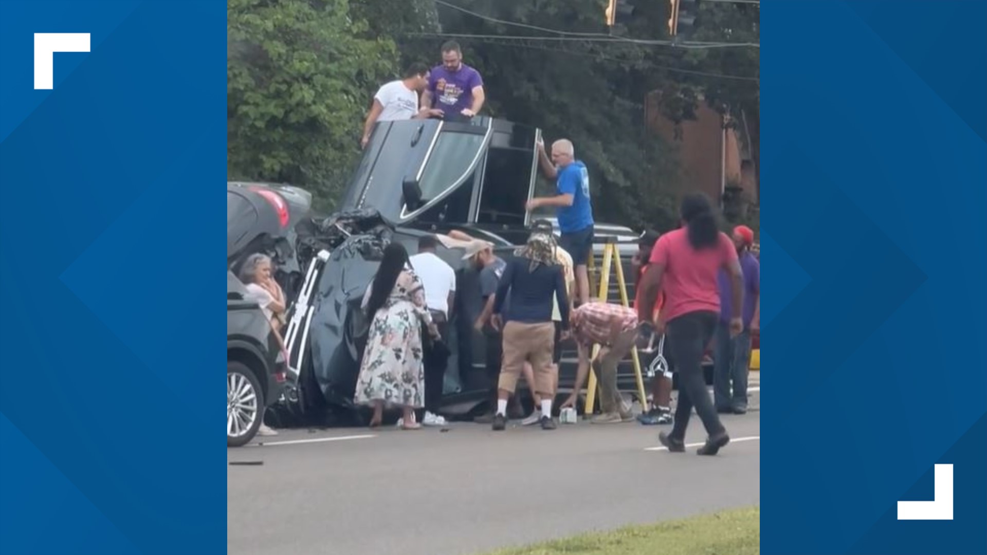 Rebecca Huckabee-Lewis shared this video with ABC24 of the crash at Walnut Grove near Walnut Bend Wednesday morning in Memphis.