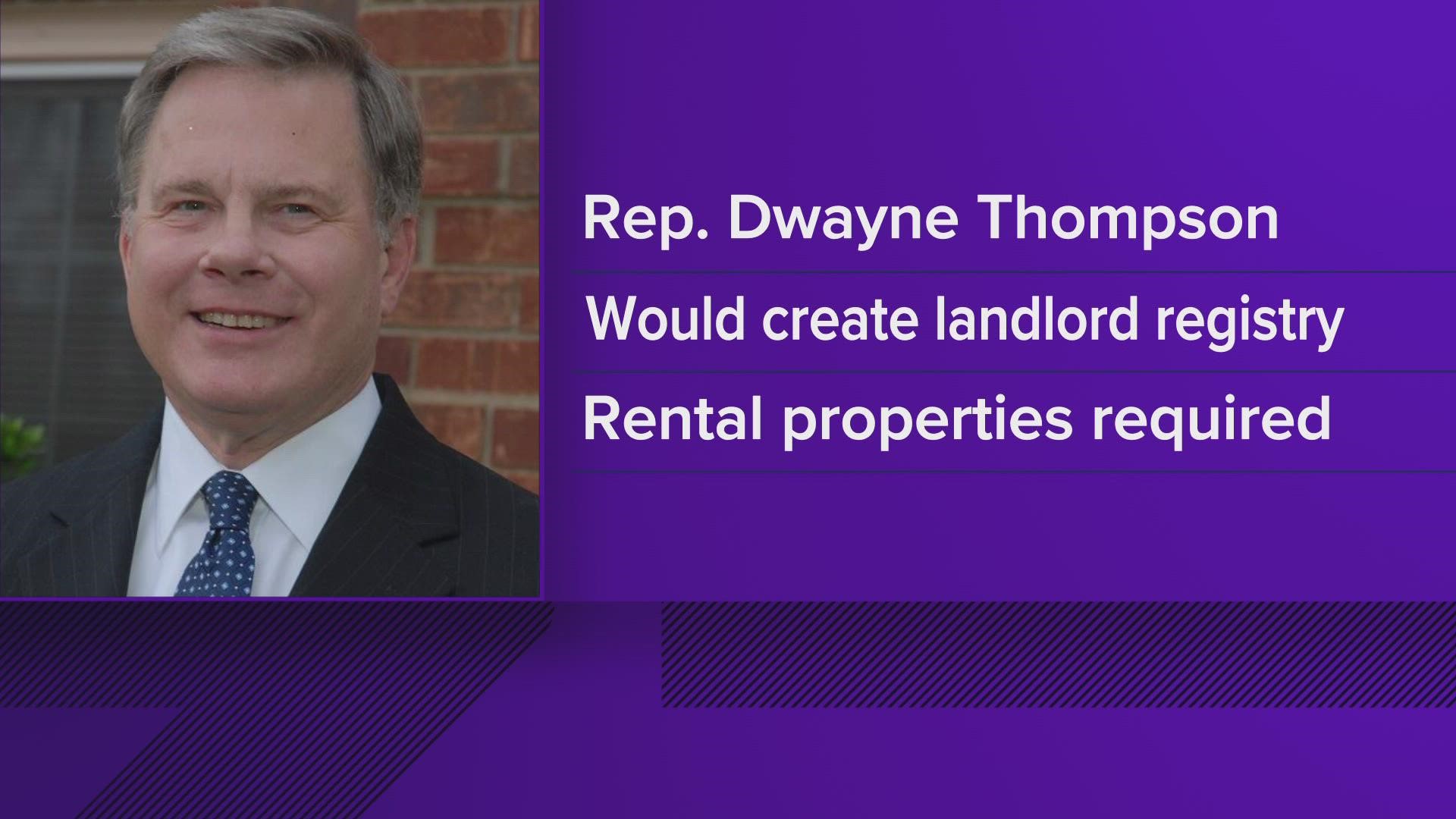 State Rep. Dwayne Thompson said current law only allows a registry in counties with consolidated governments, like Nashville. He wants to change that.