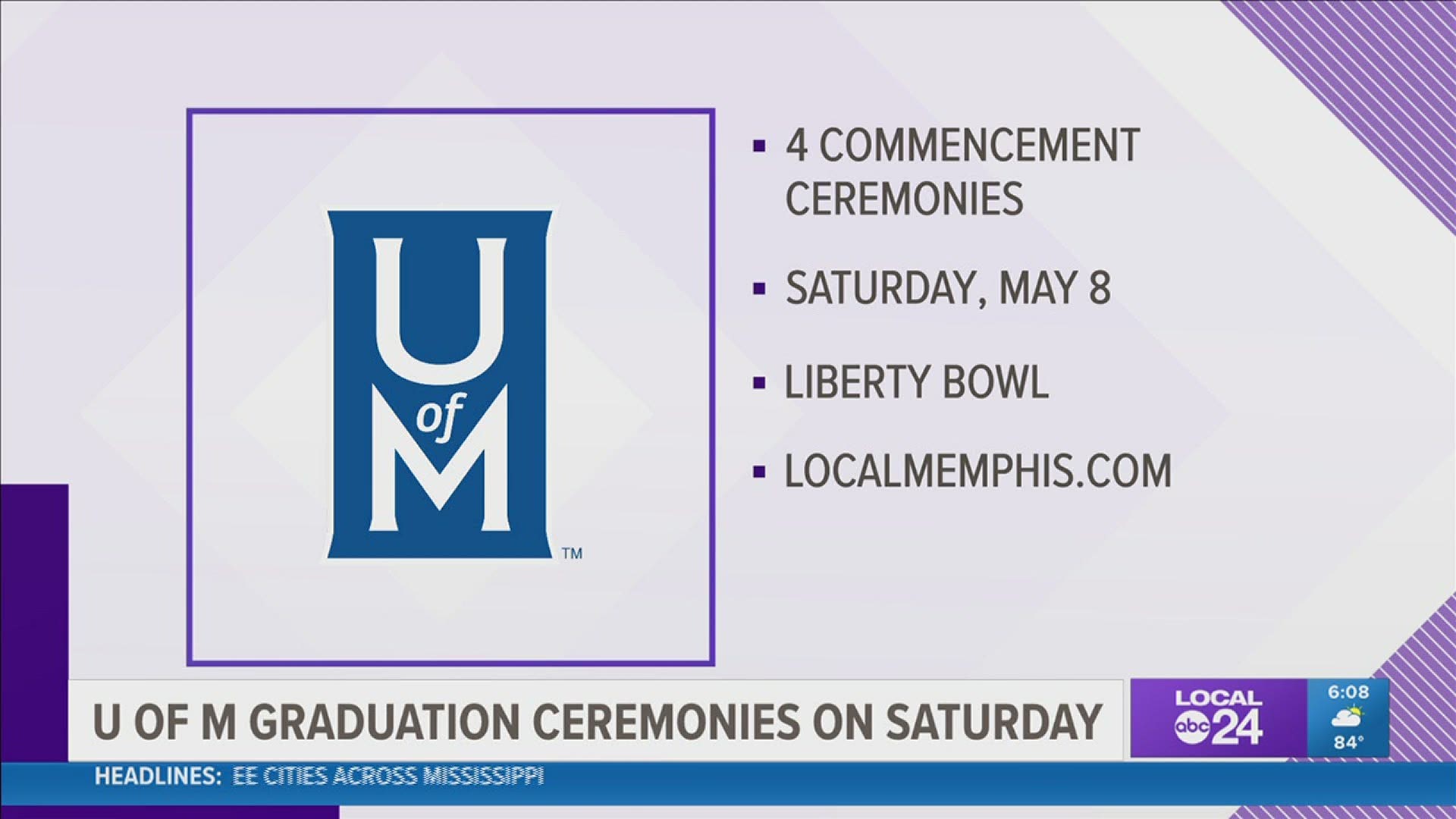 University of Memphis to hold commencement ceremonies May 8th