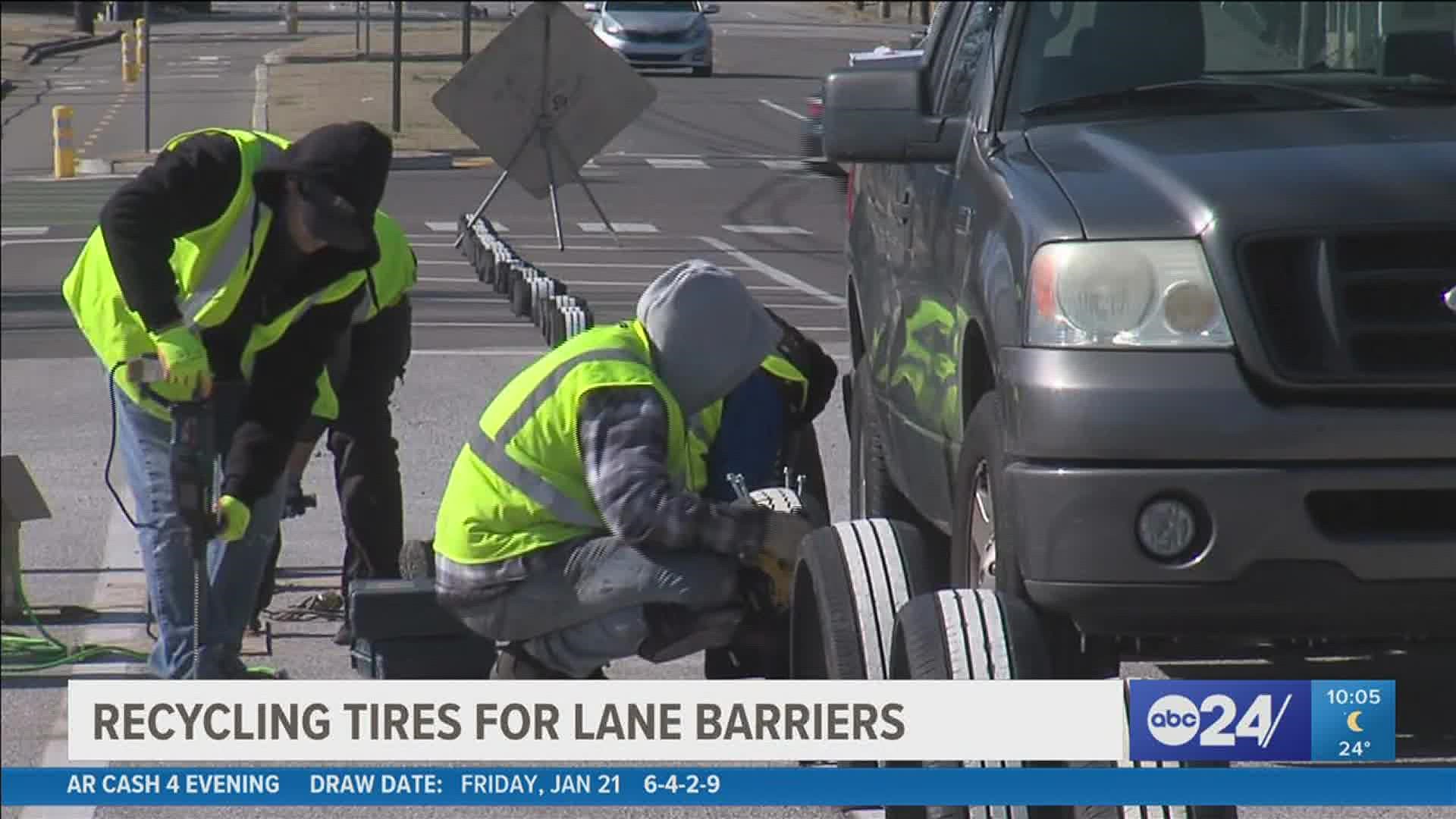 Artist Tad Pierson has found a way to eliminate the blight of illegally dumped tires while making jobs and keeping streets safe.