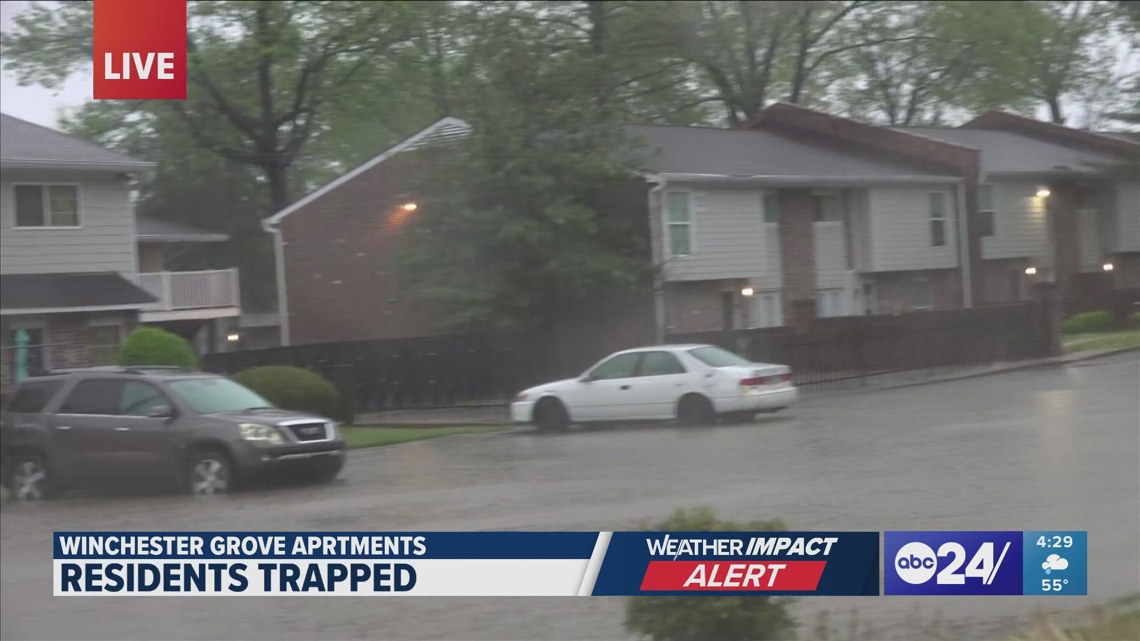 Residents trapped in Memphis apartments as floodwaters rise ...