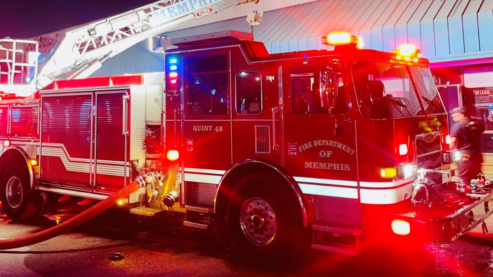 The Memphis Fire Department said the firefighter is currently stable but in critical condition. The fire broke out around 10:30 p.m. Monday.