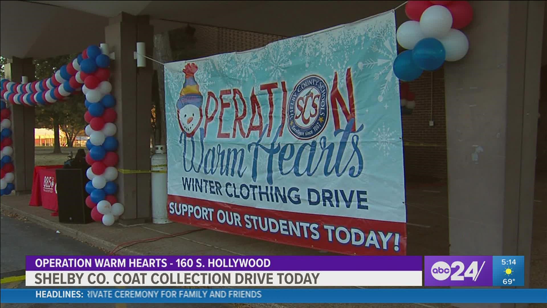 Shelby County Schools is collecting winter clothing during its 7th annual Operation Warm Hearts clothing drive
