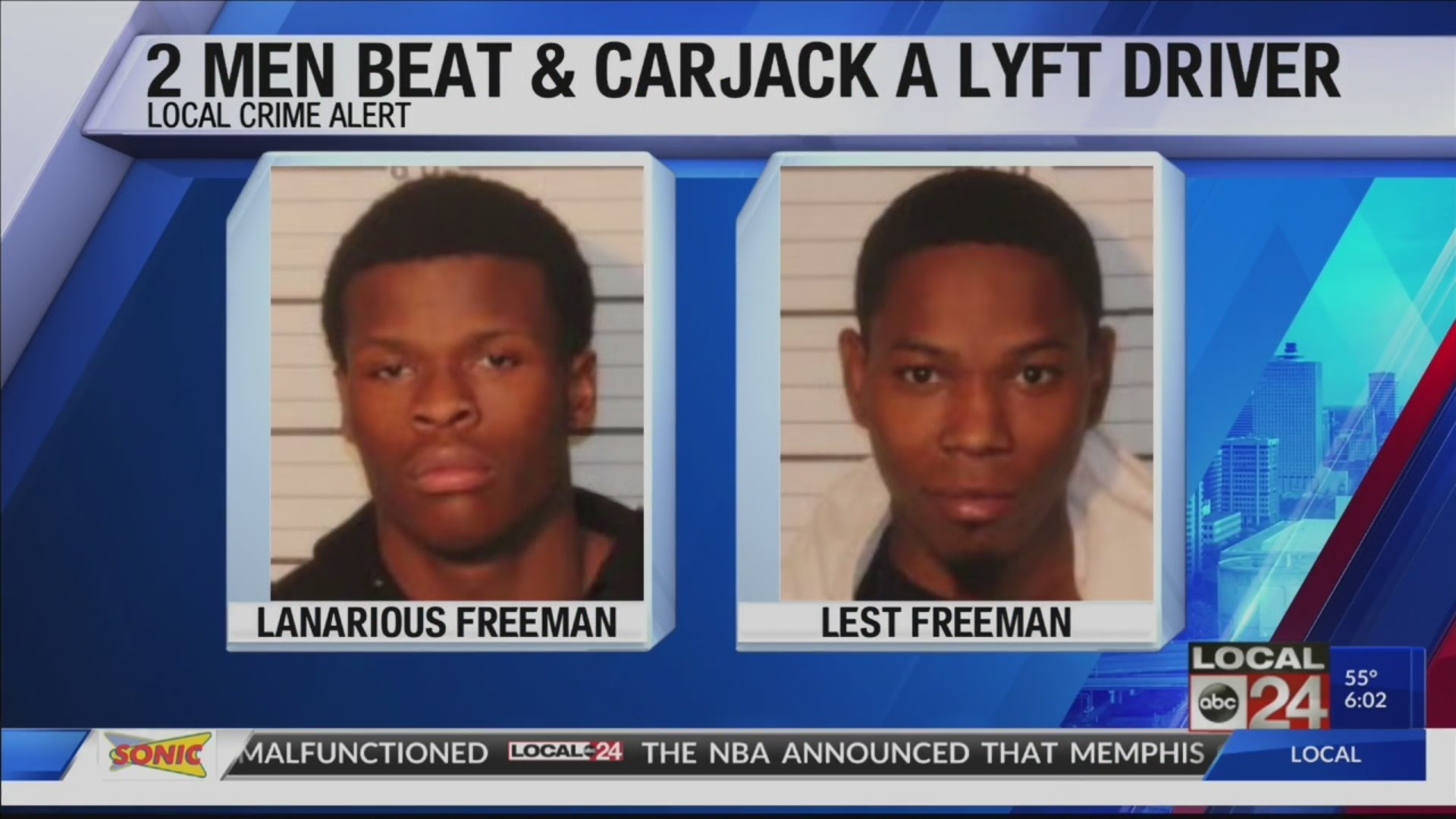 Two charged with carjacking Lyft driver New Year's Day