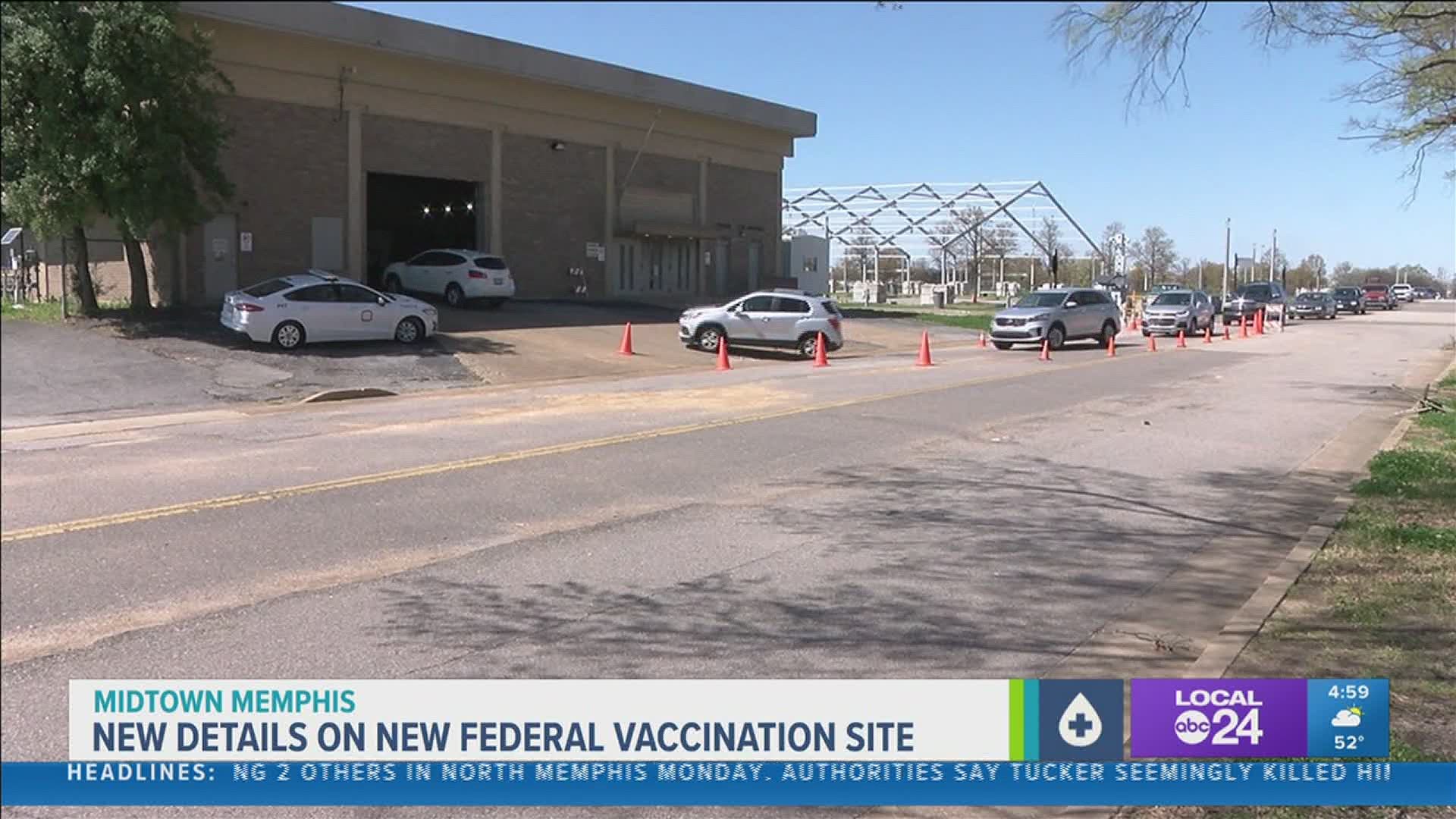 The FEMA community vaccination center next to Liberty Bowl will be able to vaccinate 21,000 a week, which frees up local staff to provide doses elsewhere.