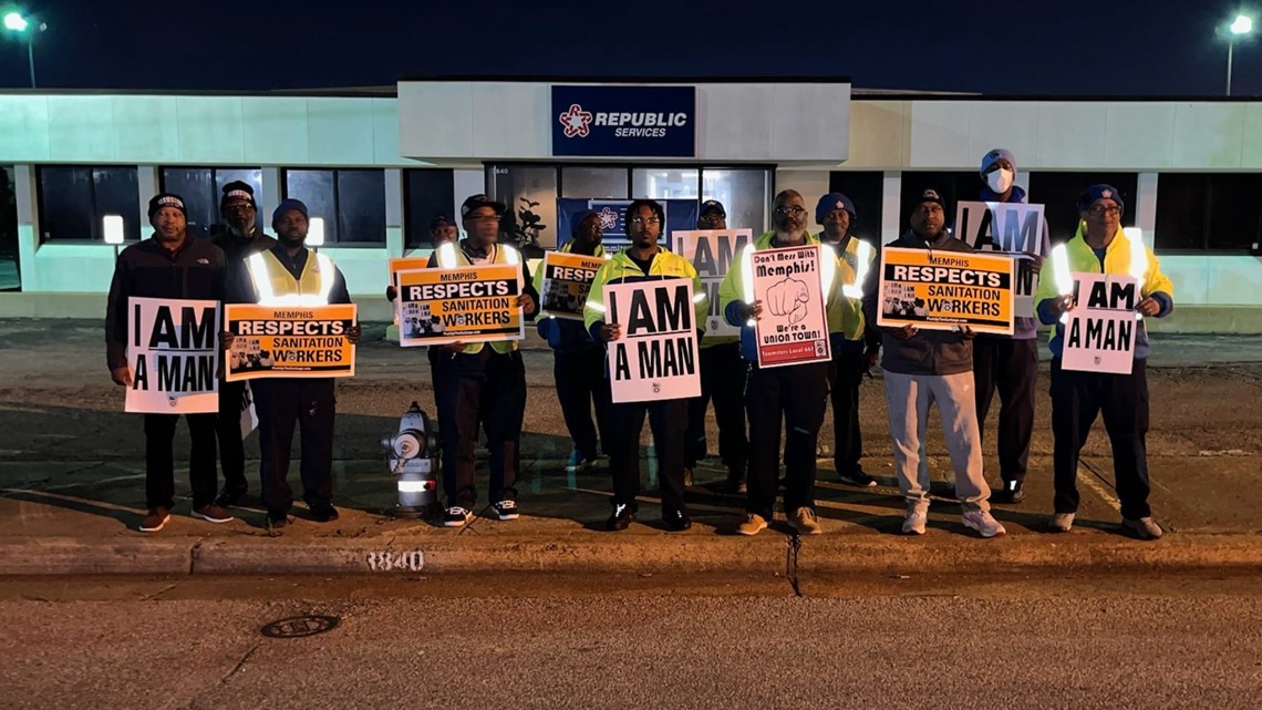 Republic Services workers strike in Memphis and Millington