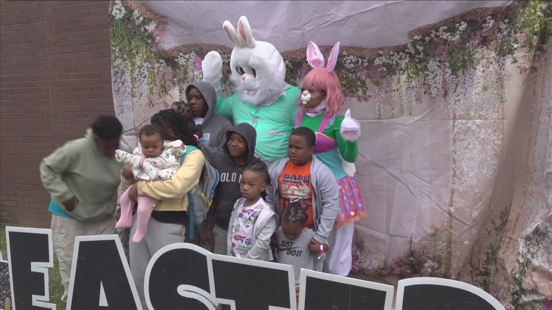 The event featured 10,000 Easter eggs for kids to hunt, 500 Easter baskets, food, music and vaccinations.