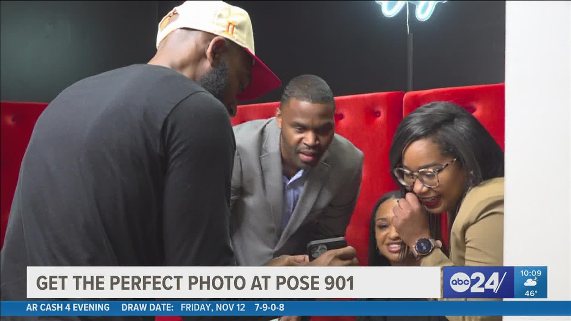 Pose 901 is a selfie studio that is completely Memphis inspired