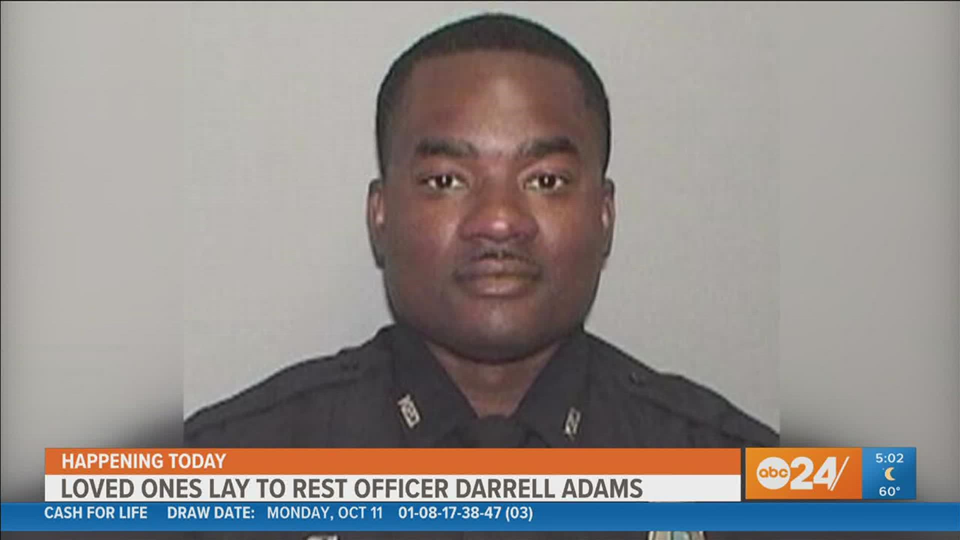 MPD Officer Darrell Adams was killed while conducting a crash investigation on I-40 earlier this month.