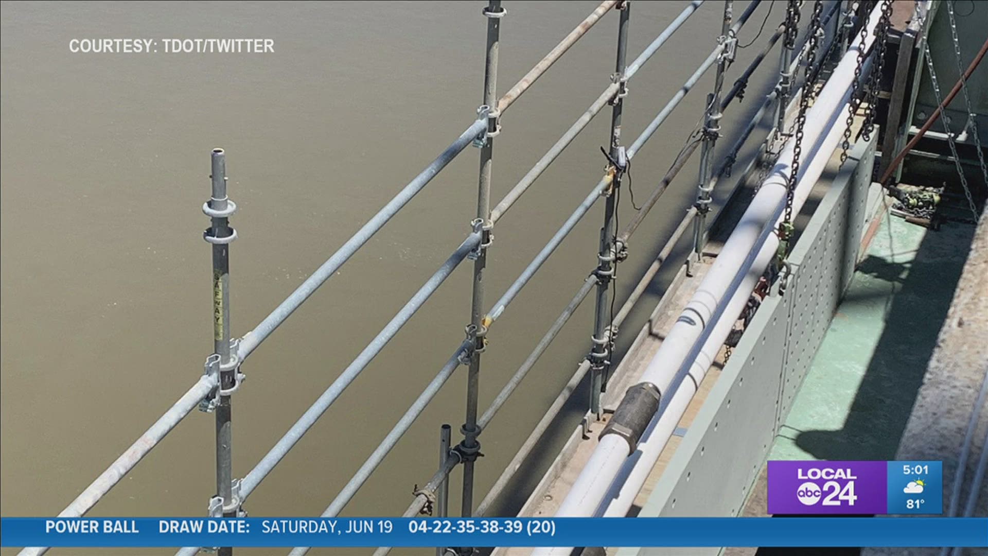 The Memphis bridge remains closed to vehicle traffic after a fracture was found in a steel beam in May.