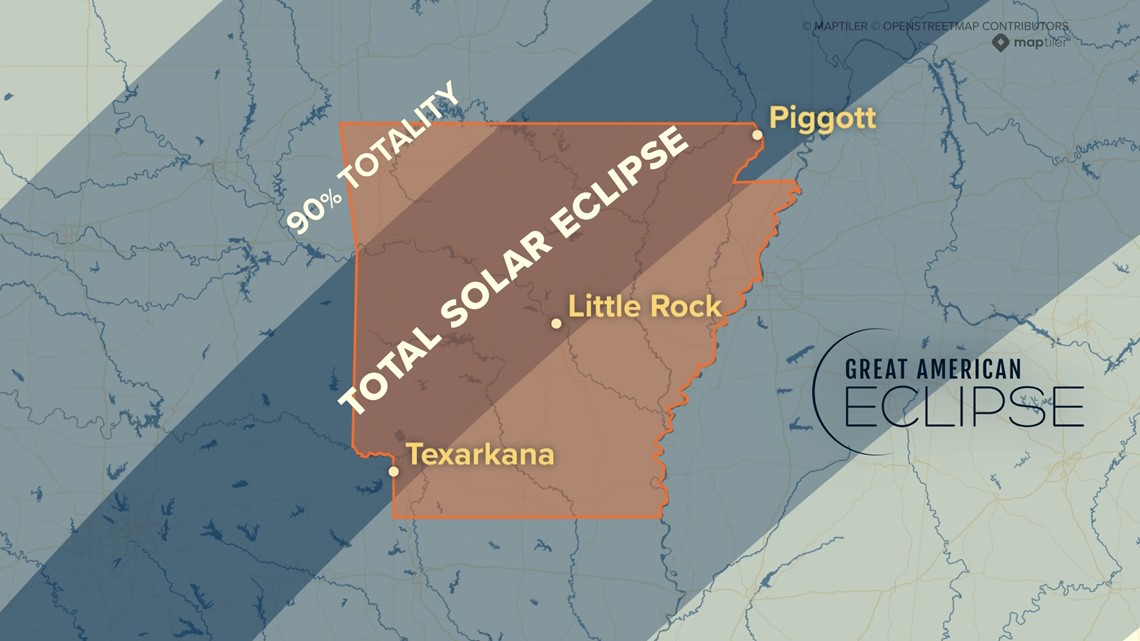 You may want to drive to Arkansas to watch the total solar eclipse on April 8