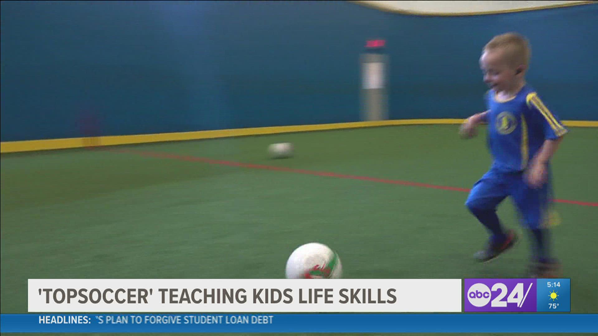 Young athletes are getting a kick forward with a special program called TOPSoccer (The Outreach Program for Soccer).