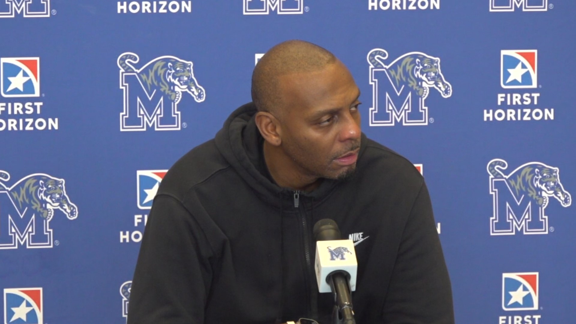 Tigers basketball head coach Penny Hardaway speaks to the media before Saturday’s game against FAU.