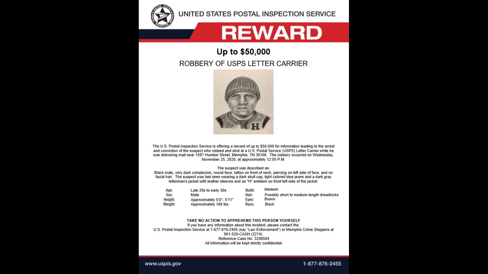 Reward offered in robbery of Memphis Postal Carrier | localmemphis.com