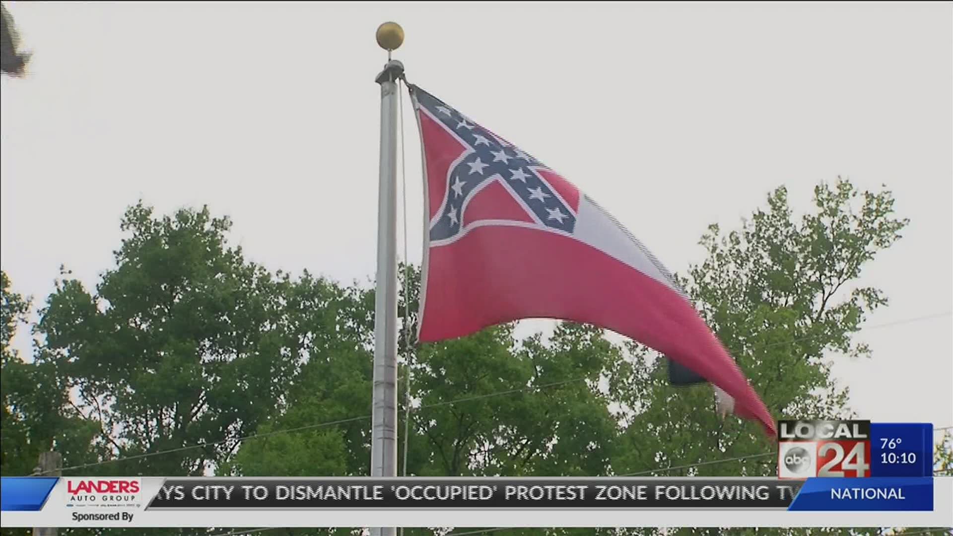 Critics of the flag say it’s a reminder of hate and racism as it bears the Confederate battle flag.