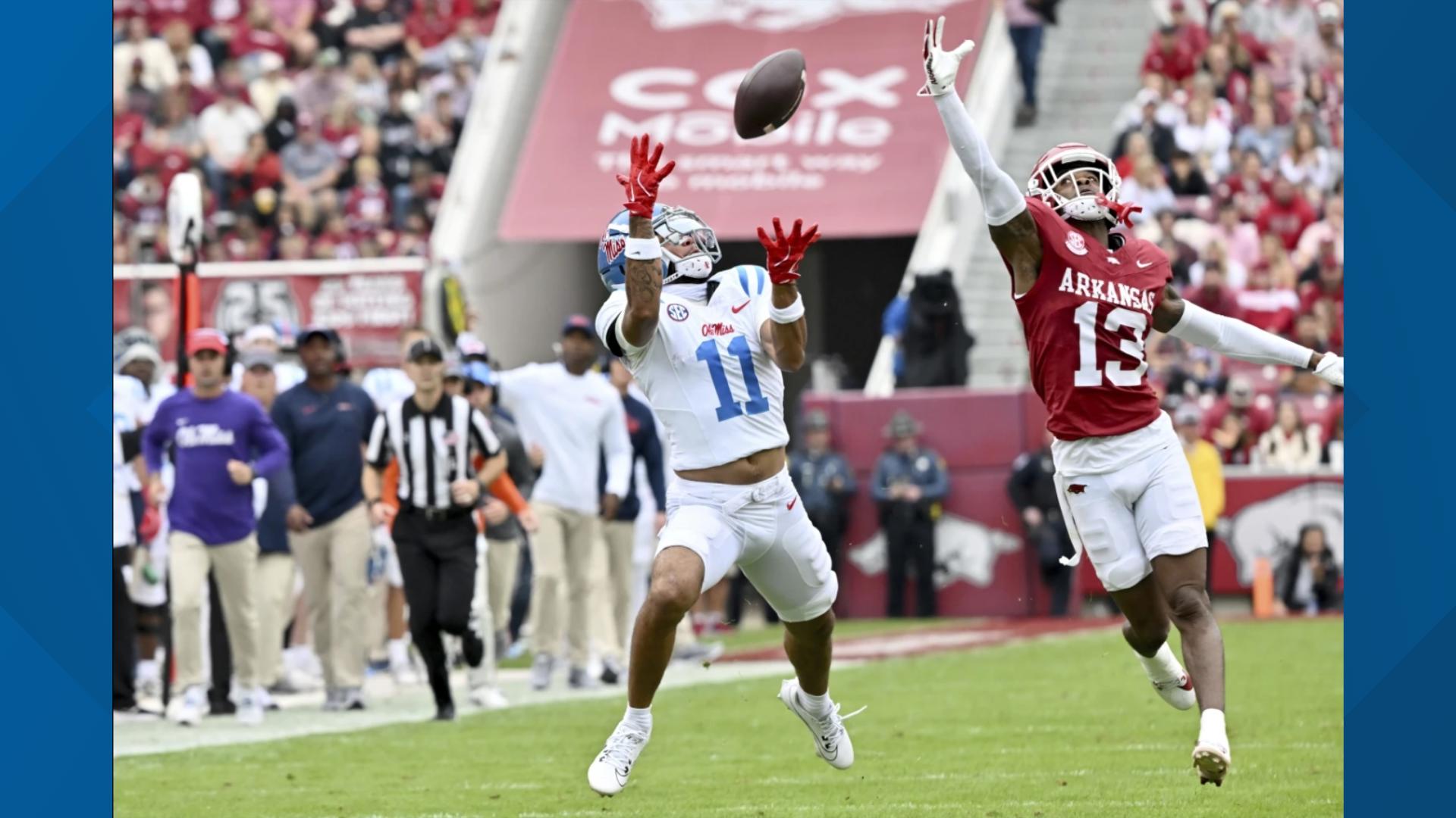 Ole Miss (7-2, 3-2 Southeastern Conference) led 35-10 at halftime after scoring on three straight drives over the first and second quarters.